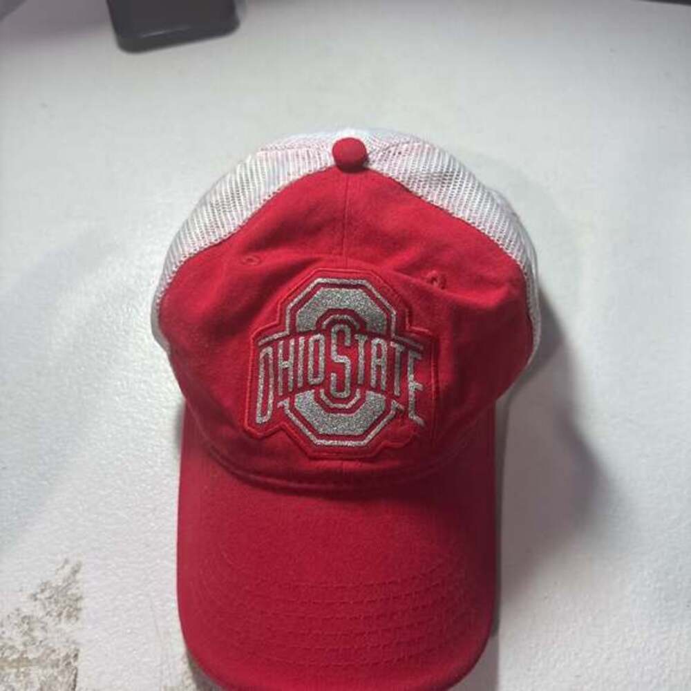 Ohio State University Buckeyes Red White Trucker Hat Cap